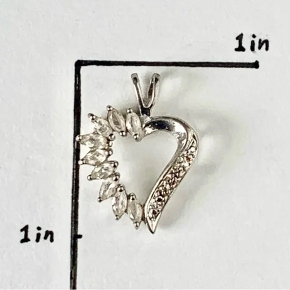 925 sterling silver pendant heart